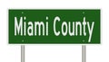 Road sign for Miami County