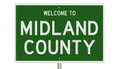 Road sign for Midland County