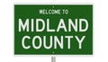 Road sign for Midland County Royalty Free Stock Photo