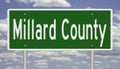 Road sign for Millard County