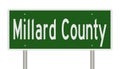 Road sign for Millard County