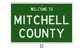 Road sign for Mitchell County