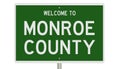 Road sign for Monroe County Royalty Free Stock Photo