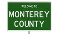 Road sign for Monterey County