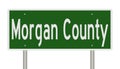 Road sign for Morgan County