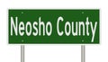 Road sign for Neosho County