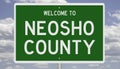 Road sign for Neosho County
