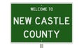 Road sign for New Castle County Royalty Free Stock Photo