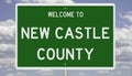 Road sign for New Castle County Royalty Free Stock Photo