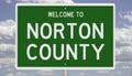 Road sign for Norton County