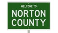 Road sign for Norton County