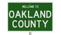 Road sign for Oakland County