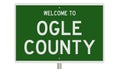 Road sign for Ogle County