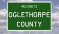 Road sign for Oglethorpe County