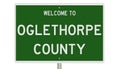 Road sign for Oglethorpe County