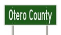 Road sign for Otero County