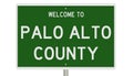 Road sign for Palo Alto County