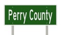 Road sign for Perry County