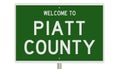 Road sign for Piatt County Royalty Free Stock Photo