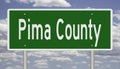 Road sign for Pima County