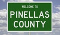 Road sign for Pinellas County Royalty Free Stock Photo