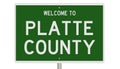 Road sign for Platte County