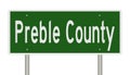 Road sign for Preble County Royalty Free Stock Photo