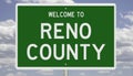 Road sign for Reno County