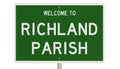 Road sign for Richland Parish