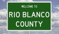 Road sign for Rio Blanco County