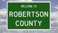 Road sign for Robertson County