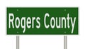 Road sign for Rogers County