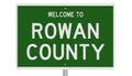 Road sign for Rowan County