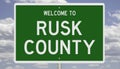 Road sign for Rusk County