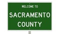 Road sign for Sacramento County