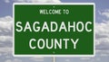 Road sign for Sagadahoc County Royalty Free Stock Photo