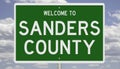 Road sign for Sanders County