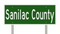Road sign for Sanilac County Royalty Free Stock Photo