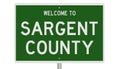 Road sign for Sargent County