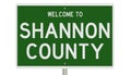 Road sign for Shannon County