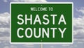 Road sign for Shasta County