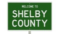 Road sign for Shelby County