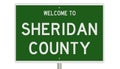 Road sign for Sherican County