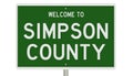 Road sign for Simpson County