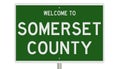 Road sign for Somerset County