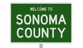 Road sign for Sonoma County Royalty Free Stock Photo