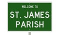 Road sign for St. James Parish