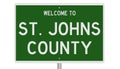 Road sign for St. Johns County