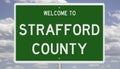 Road sign for Strafford County Royalty Free Stock Photo