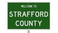 Road sign for Strafford County Royalty Free Stock Photo